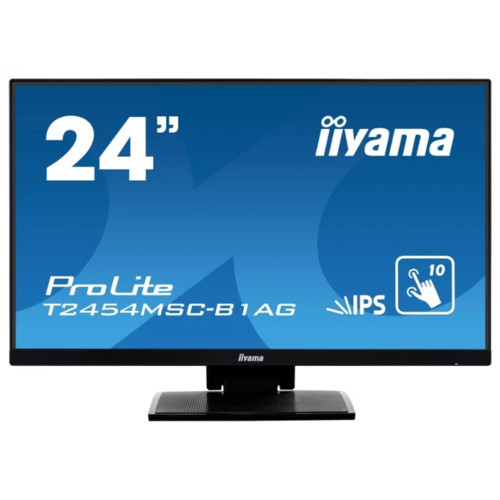 Монитор IIYAMA 23.8'' 16:9 1920х1080(FHD) IPS, nonGLARE, TOUCH, 250cd/m2, H178°/V178°, 1000:1, 5М:1, 4ms, VGA, HDMI, USB-Hub, Height adj, Tilt, Speakers, 3Y, Black T2454MSC-B1AG T2454MSC-B1AG