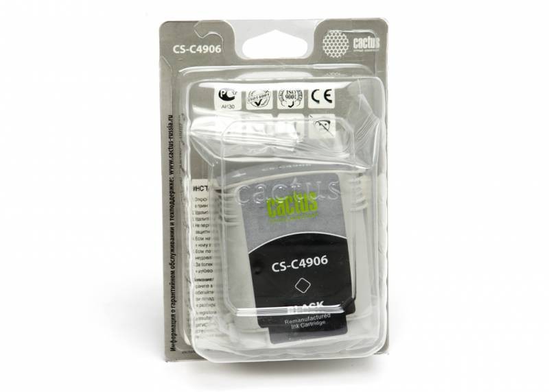 Картридж Cactus струйный CS-C4906 №940XL черный для HP DJ Pro 8000/8500 (72мл) CS-C4906 CS-C4906