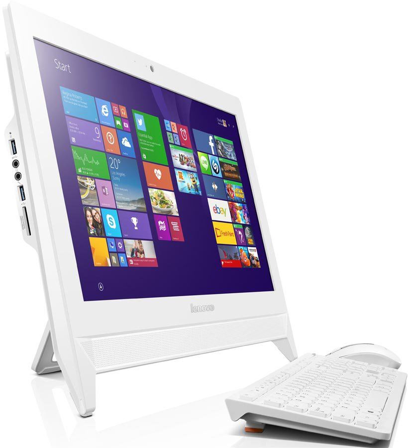 Моноблок Lenovo C20-00 (white 19.5" HD+ Pen J3710 4Gb 500Gb noDVD DOS/k+m) (F0BB00RPRK) F0BB00RPRK