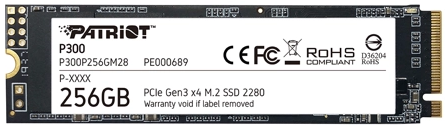 Твердотельный накопитель Patriot PCI-E x4 256Gb P300P256GM28 P300 M.2 2280 P300P256GM28 P300P256GM28
