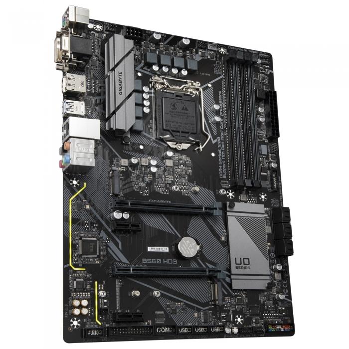 Материнская плата Gigabyte B560 HD3 Soc-1200 Intel B560 4xDDR4 ATX AC`97 8ch(7.1) GbLAN+VGA+DVI+HDMI+DP B560 HD3 B560 HD3