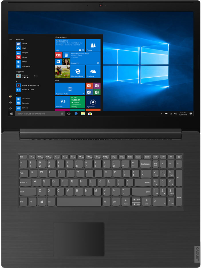 Ноутбук Lenovo IdeaPad L340-17IWL 17.3'' HD+(1600x900)/Intel Core i5-8265U 1.60GHz Quad/8GB+256GB SSD/Integrated/noDVD/WiFi/BT4.1/0.3MP/ 3cell/2.80kg/DOS/1Y/BLACK 81M0003VRK 81M0003VRK
