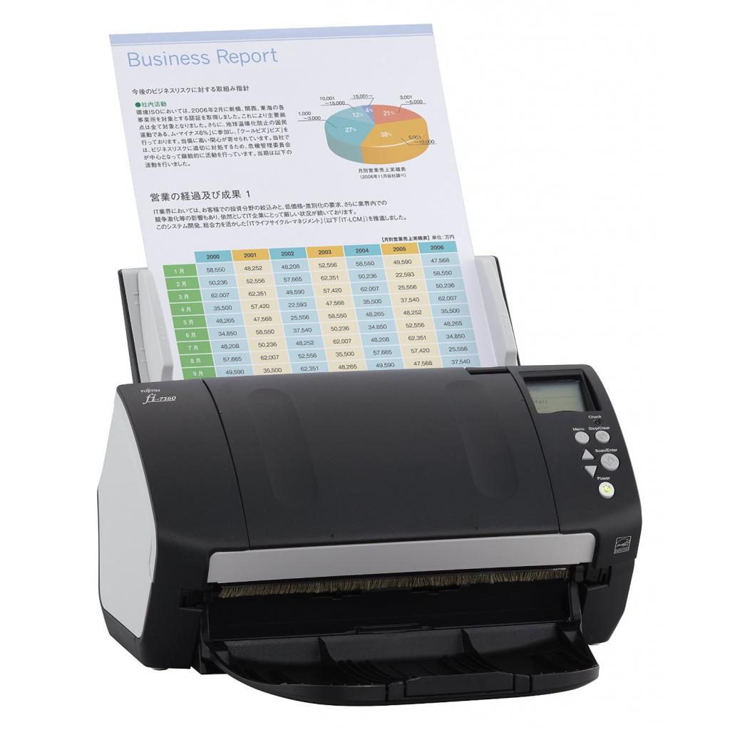Сканер Fujitsu fi-7160 двухсторонний, 60 стр./мин, ADF 80, USB 3.0, A4, нагрузка 4000 стр/день PA03670-B051 PA03670-B051