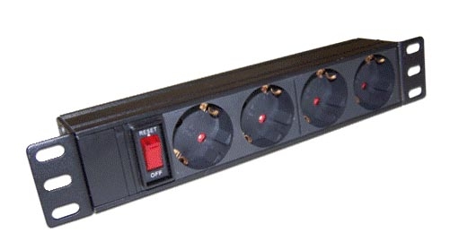 Блок розеток TWT 10" 4 шт., 10A 250V, без шнура питания TWT-PDU10-10A4P TWT-PDU10-10A4P