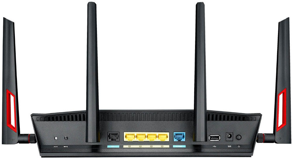 Роутер Asus DSL-AC88U //  VDSL2/ADSL модем, роутер 802.11b/g/n/ac, до 1000 + 2167Мбит/c, 2,4 + 5 гГц, 4 антенны, USB, GBT LAN ; 90IG02W1-BM3G10 DSL-AC88U DSL-AC88U