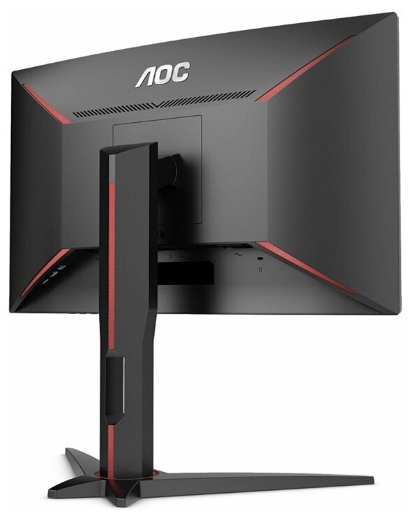 Монитор AOC 23,6" 1920x1080 MVA WLED 16:9 5ms VGA 2*HDMI DP 3000:1 50M:1 178/178 250cd Speakers HAS Swiwel Black/Red C24G1 C24G1