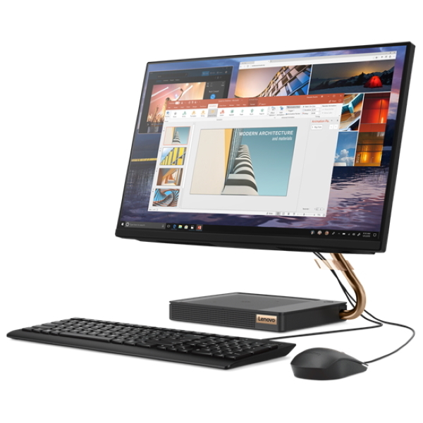 Моноблок Lenovo IdeaCentre A540-24ICB 23.8" Full HD i5 9400T (1.8)/8Gb/1Tb 5.4k/SSD128Gb/UHDG 630/CR/noOS/GbitEth/WiFi/BT/90W/клавиатура/мышь/Cam/черный 1920x1080 F0EL004VRK F0EL004VRK