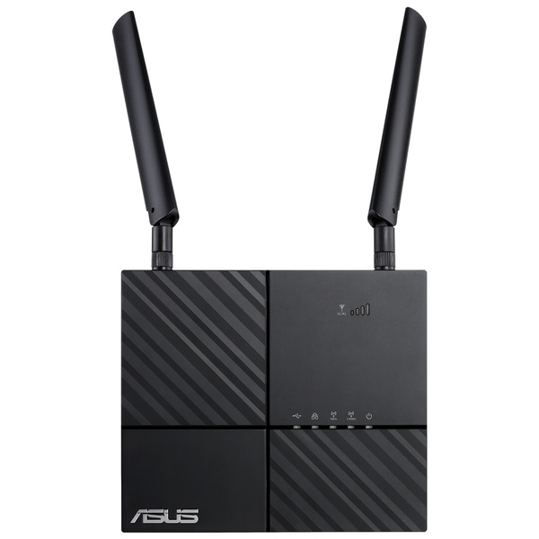 Роутер Asus 4G-AC53U // роутер 802.11b/g/n/ac со встроенным LTE модемом, до 300 + 433Мбит/c, 2,4 + 5 гГц, 2 антенны, USB, GBT LAN ; 90IG04A1-BO3000 4G-AC53U 4G-AC53U