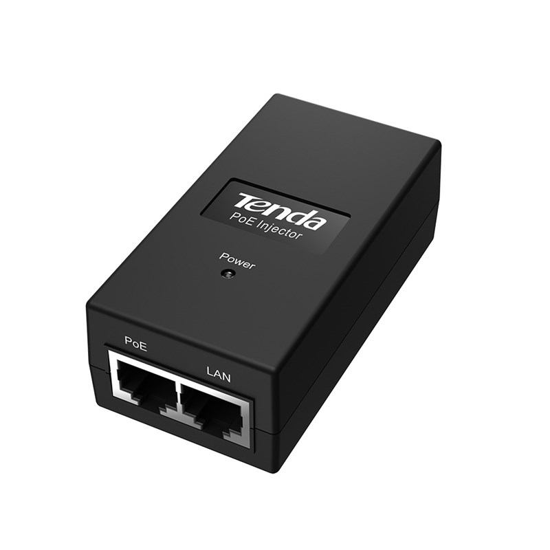 Инжектор Tenda PoE ,совместимость с IEEE 802.3af Compliant PDs, пласт.; 2 порта FE RJ45 PoE15F PoE15F