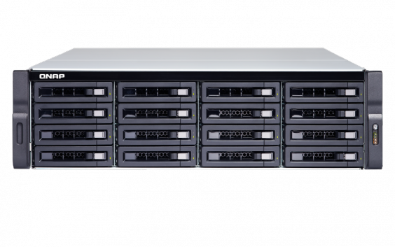 Сетевой RAID-накопитель QNAP 16 отсека для HDD, четыре порта 10 GbE (SFP+), стоечное исполнение, два блока питания TDS-16489U-SA1 TDS-16489U-SA1