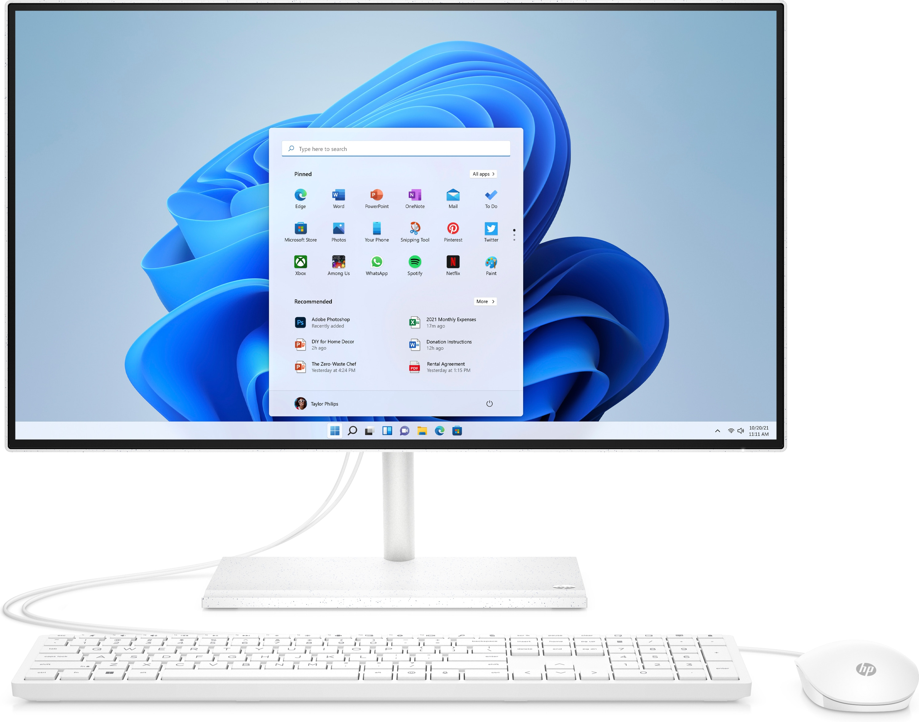 Моноблок HP 24-ck0000ci NT 23.8" FHD(1920x1080) Core i3-1215U, 8GB DDR4 3200 (2x4Gb), SSD 256Gb, Intel Internal Graphics, noDVD,Rus/Eng kbd&mouse wired, HD Webcam, White, Windows11, 1Y Wty 6C822EA 6C822EA #2