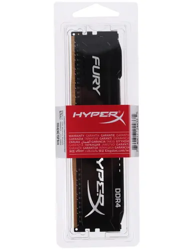 Модуль памяти Kingston 4GB 2400MHz DDR4 Non-ECC CL15 DIMM HyperX FURY Black Series HX424C15FB/4 HX424C15FB/4