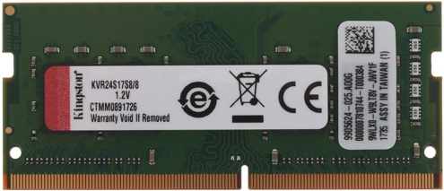 Модуль памяти Kingston (DDR4 SODIMM 8GB,PC4-19200, 2400MHz)(KVR24S17S8/8) KVR24S17S8/8 #3