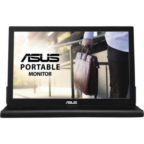 Монитор ASUS 15.6" USB-Portable Monitor, LED, 1920x1080, 14ms, 250cd/m2, 600:1, 160°/160°, USB 3.0x1, Pivot Auto-Rotate, Ultra-slim, 0.8Kg, Smart Case, Dark Grey, 90LM0183-B01170 MB169B+ MB169B+