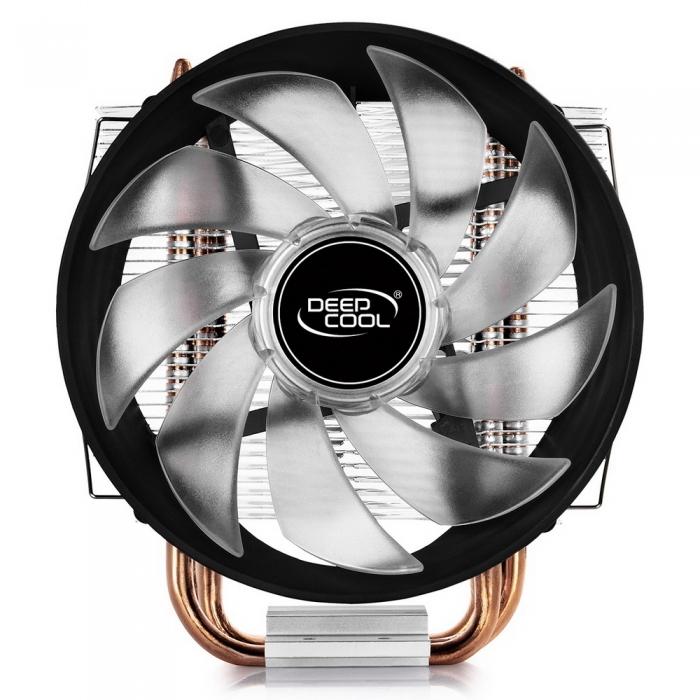 Вентилятор DEEPCOOL GAMMAXX 300 RED LGA1366/1156/55/51/50/775/FM2+/FM2/FM1/AM3+/AM3/AM 2+/AM2/AM4 (24шт/кор, TDP 130Вт, PWM, Red Led, 3 тепл GAMMAXX 300R GAMMAXX 300R