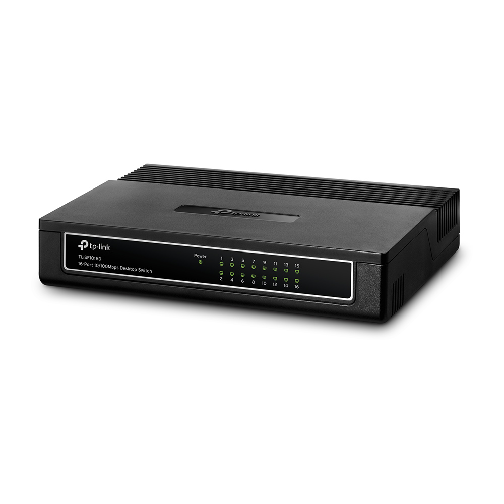 Коммутатор TP-Link 16*10/100, настольный, пластиковый корпус TL-SF1016D TL-SF1016D
