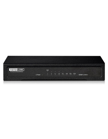 Коммутатор TOTOLINK 8-ми портовый Fast Ethernet с 4-мя PoE портами 10/100Мбит/с 802.11af, до 15,4W на порт, питание 48V 1.3A, металлический корпус SW804P SW804P