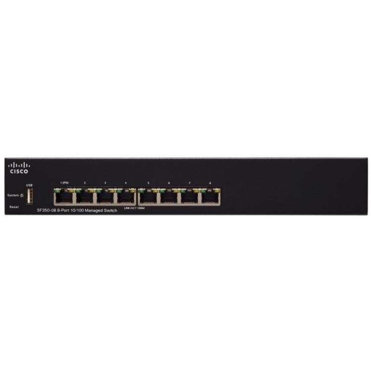 Коммутатор Cisco SF350-08 8-port 10/100 Managed Switch SF350-08-K9-EU SF350-08-K9-EU