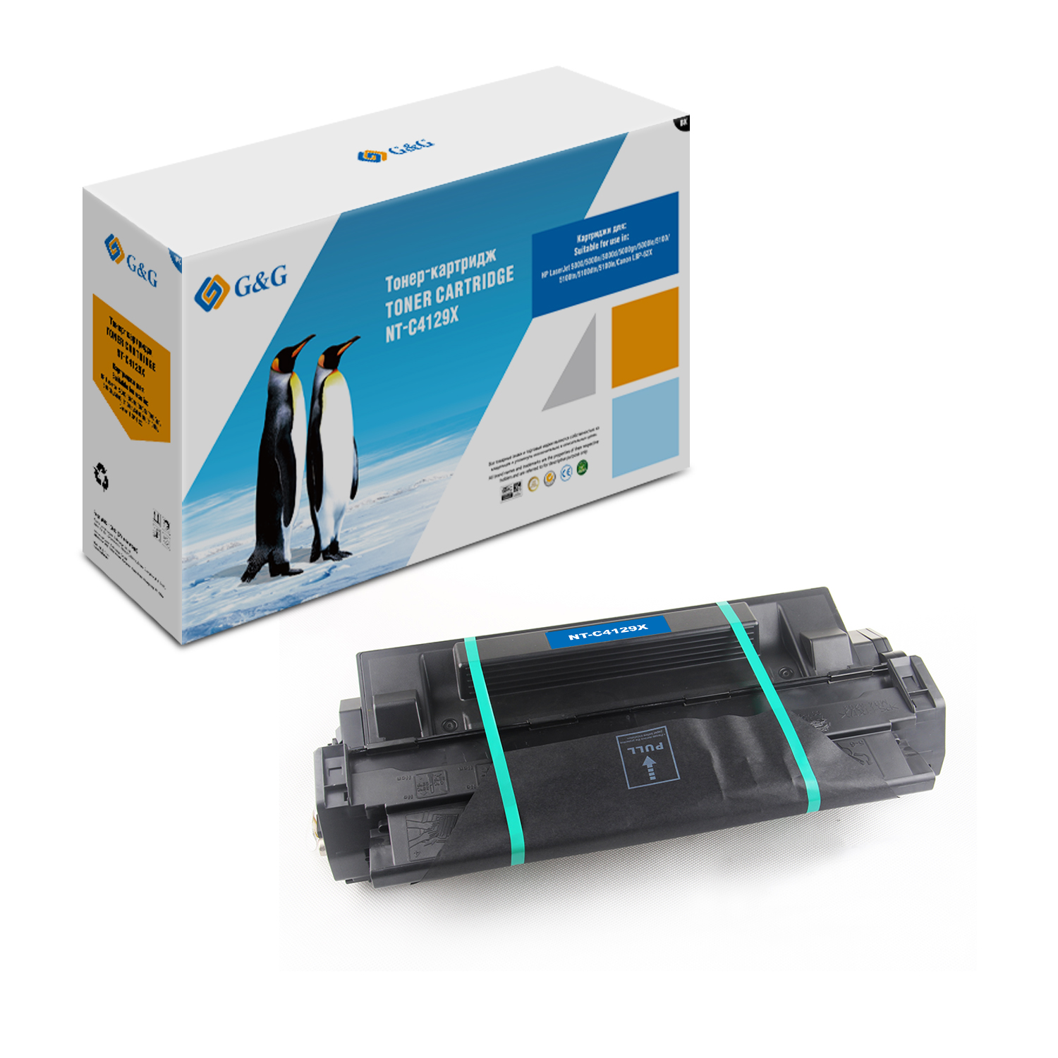 Тонер-картридж G&G для HP LaserJet 5000/5100 (10000 стр) NT-C4129X NT-C4129X