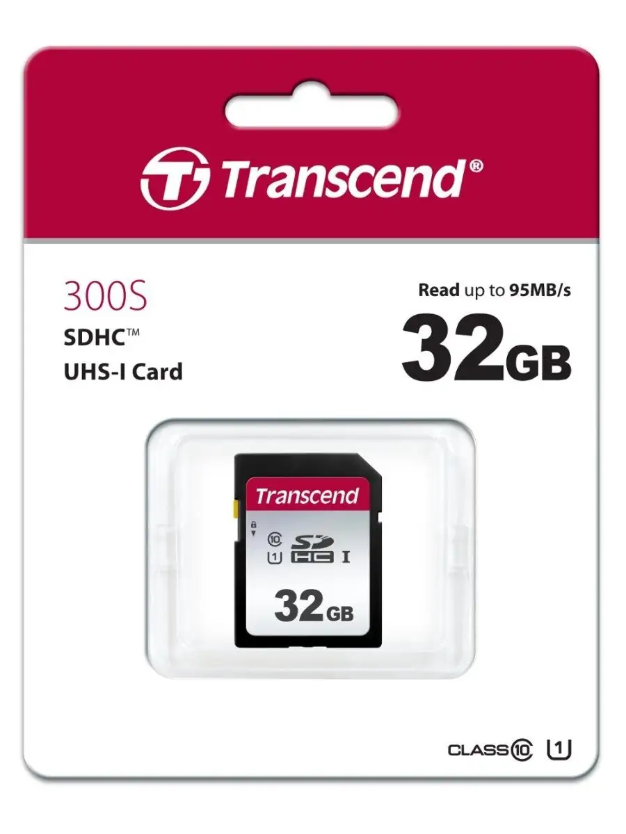 Карта памяти Transcend TS32GSDC300S 32GB,SDHC,UHS-I,U1 SD TS32GSDC300S TS32GSDC300S