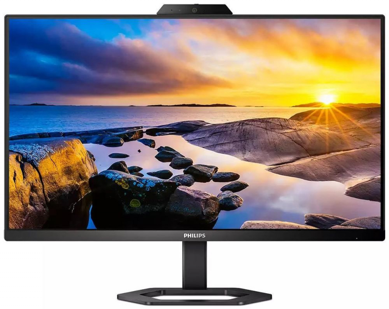 Монитор Philips 23.8" Panel IPS 1920x1080 16:9 75 Гц 4 мс Камера 5MP поворотный , вращается , регулируется по высоте, наклон, черный 24E1N5300HE 24E1N5300HE