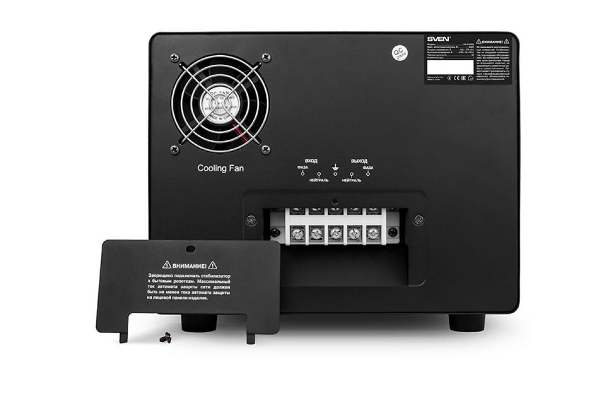 Автоматический стабилизатор напряжения Sven VR-A10000(6000Вт,Входное 140-275В, Клеммы, Выходное 230В, черный металл. корпус) SV-014902 SV-014902