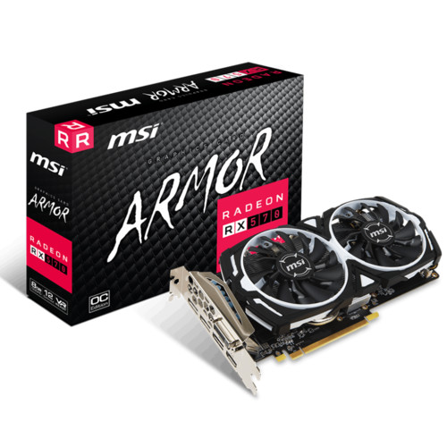 Видеокарта MSI Radeon RX 570 ARMOR 8G OC PCI-E, 8ГБ, GDDR5, DVI, HDMI, 3xDP, 256-бит, OverClock Edition RX 570 ARMOR 8G OC RX 570 ARMOR 8G OC