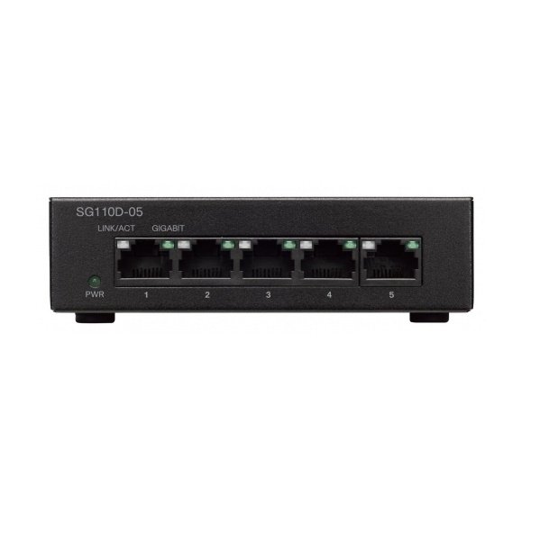 Коммутатор 5-портовый SG110D-05 5-Port Gigabit Desktop Switch (SG110D-05-EU) SG110D-05-EU
