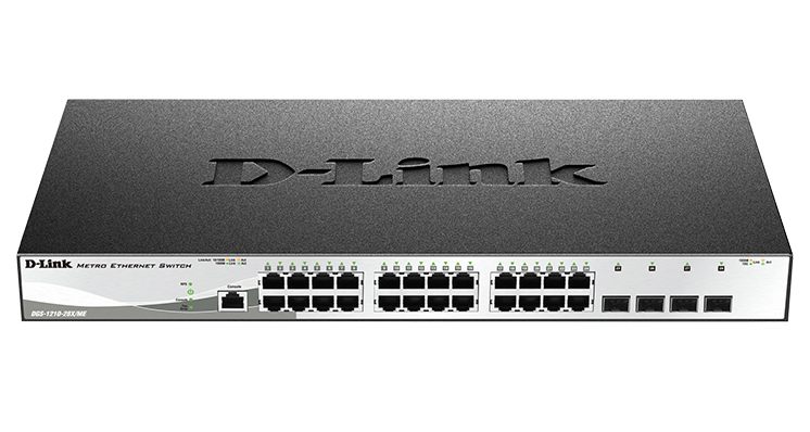 БУ Сетевой коммутатор D-Link DGS-1210-28X/ME, с 24 портами 10/100/1000Base-T + 4 порта 10GBase-X SFP+ БУ DGS-1210-28X/ME/B1A