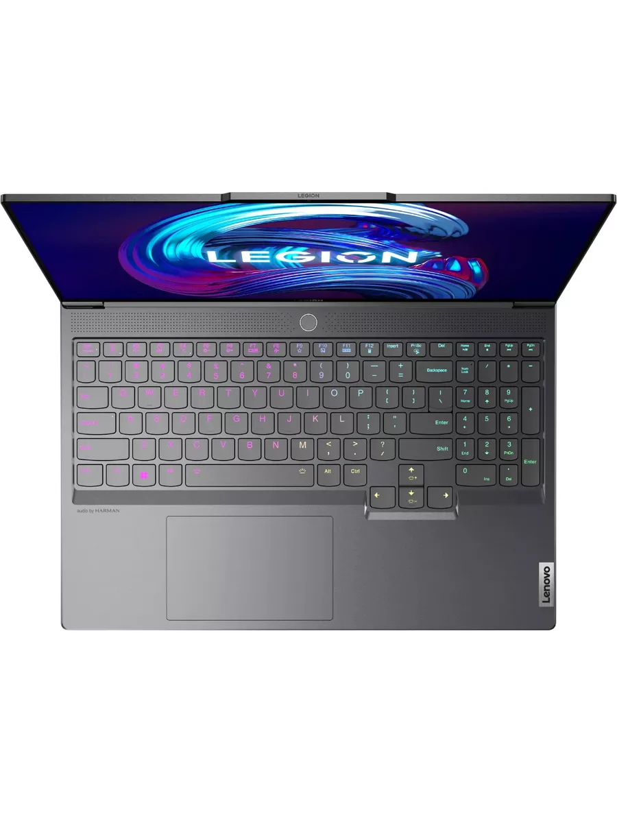 Ноутбук Lenovo Legion 7 16IAX7 16"(2560x1600 IPS)/Intel Core i7 12800HX(2Ghz)/16384Mb/512SSDGb/noDVD/Ext:nVidia GeForce RTX3070Ti(8192Mb)/Cam/BT/WiFi/99WHr/war 1y/2.53kg/storm grey/noOS + 300W, RU kbd 82TD0009RK 82TD0009RK