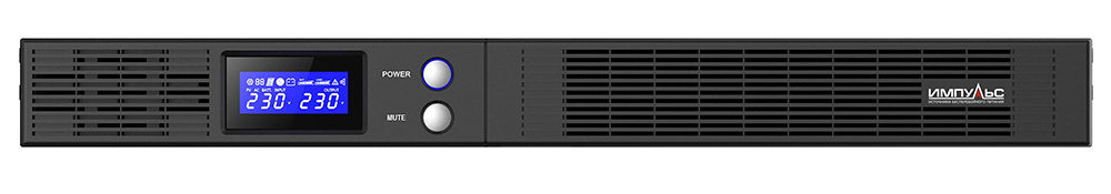 ИБП Импульс СЛИМ 750 line-interactive, 0.45 кВт /0.75 кВА, 433x44x216, 	8.6 кг, чёрный SL75101 SL75101