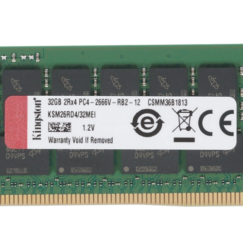 Модуль памяти Kingston 32GB DDR4 2666 RDIMM Server Memory ECC, Reg, CL19, 1.2V, DRx4 Micron E IDT, RTL (277449) KSM26RD4/32MEI KSM26RD4/32MEI
