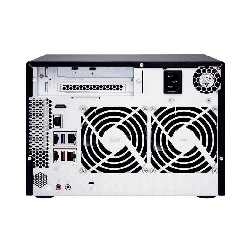 Сетевой RAID-накопитель QNAP 6-Bay Intel Core i3-8100T 4-core 3.1 GHz Processor, 8GB DDR4 RAM (max 32GB RAM), 6x 2.5"/3.5" SATA HDD/SSD + 2x M.2 PCIe  SSD slot, 2xGbE LAN, 1 x 10GBase-T, 2 x Thunderbolt 3 port TVS-672XT-i3-8G TVS-672XT-i3-8G