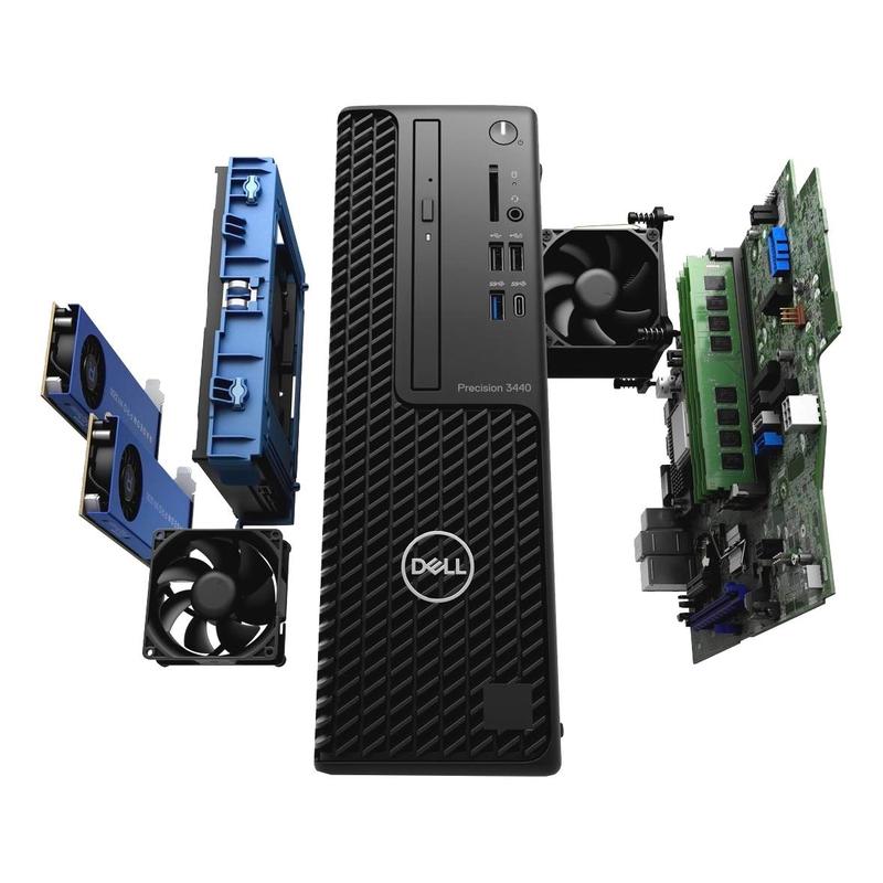 Компьютер Dell Precision 3440 SFF i7 10700 (2.9)/16Gb/SSD256Gb/UHDG 630/DVDRW/CR/Windows 10 Professional/GbitEth/260W/клавиатура/мышь/черный 3440-7212 3440-7212