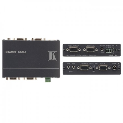 Коммутатор Kramer VP-211K Tools 2x1 VGA и стерео аудио с автоматической коммутацией; 300 МГц, технология KR-ISP™ 90-70788090 90-70788090