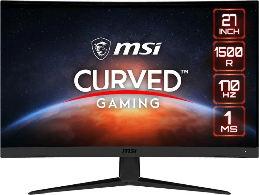 Монитор MSI G27C5 E2 27" черный VA LED 1ms 16:9 HDMI полуматовая 250cd 178гр/178гр 1920x1080 170Hz FreeSync Premium DP FHD 9S6-3CA91T-216 9S6-3CA91T-216