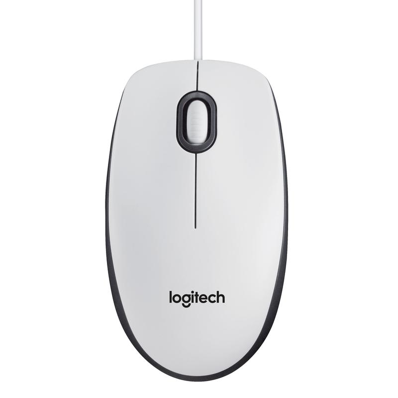 Мышь Logitech M100 White  белая, оптическая, 1000dpi, USB, 1.8м 910-005004 910-005004