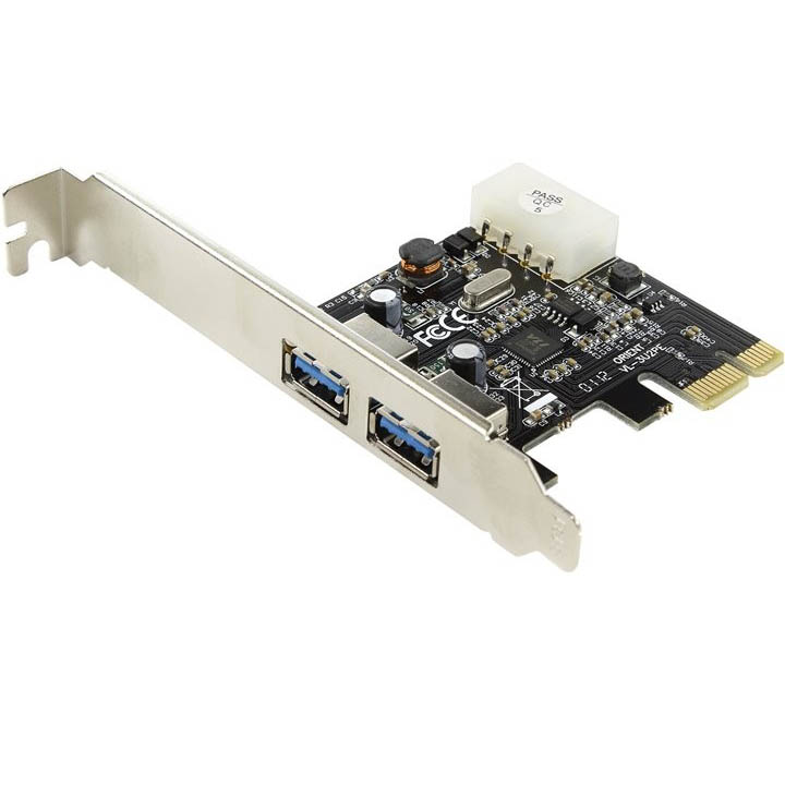 Контроллер Orient PCI-E USB 3.0 2extPort, VL806 chipset, разъем доп.питания VL-3U2PE VL-3U2PE