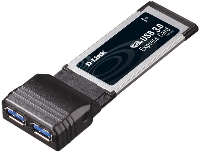 Адаптер D-Link ExpressCard Adapter with 2 USB 3.0 ports DUB-1320/A1A DUB-1320/A1A
