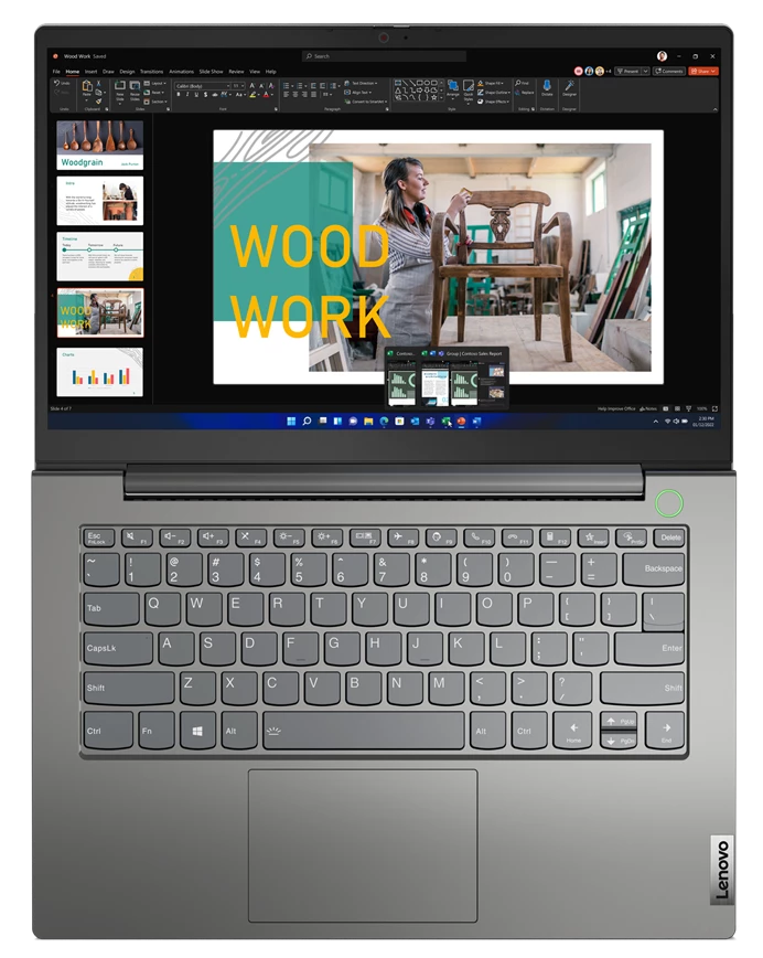 Ноутбук Lenovo 14.0'' ThinkBook 14 G4 IAP  FHD(1920x1080) IPS/Intel Core i5-1235U 1.30GHz (Up to 4.40GHz) Deca/16GB/512GB SSD/Integrated/WiFi/BT5.1/FHD Web Camera/4in1/RJ45/45Wh/6.0h/1,4 kg/DOS/1Y/GREY 21DH00GFRU 21DH00GFRU #3