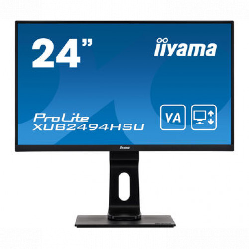 Монитор Iiyama 23,8" ProLite 1920x1080@75Гц VA LED 16:9 3ms VGA HDMI DP 2*USB2.0 80M:1 3000:1 178/178 250cd HAS Pivot Tilt Speakers Black XUB2494HSU-B1 XUB2494HSU-B1 #6