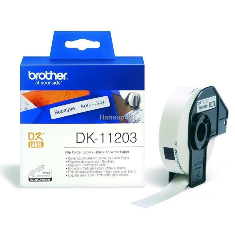 Наклейка Brother DK11203 адресная Folders labels 17Х87ММ DK11203 DK11203