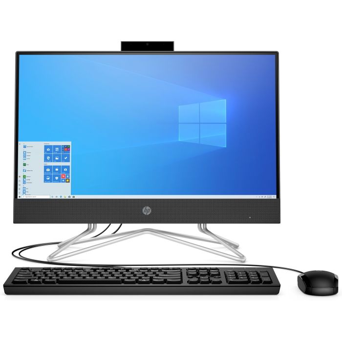 Моноблок HP 22-df0017ur NT 21.5" FHD(1920x1080) Pentium J5040, 4GB DDR4 2400 (1x4GB), SSD 256Gb, Intel Internal Graphics, noDVD, kbd&mouse wired, HD Webcam, JetBlack, Win10, 1Y Wty 14P56EA 14P56EA
