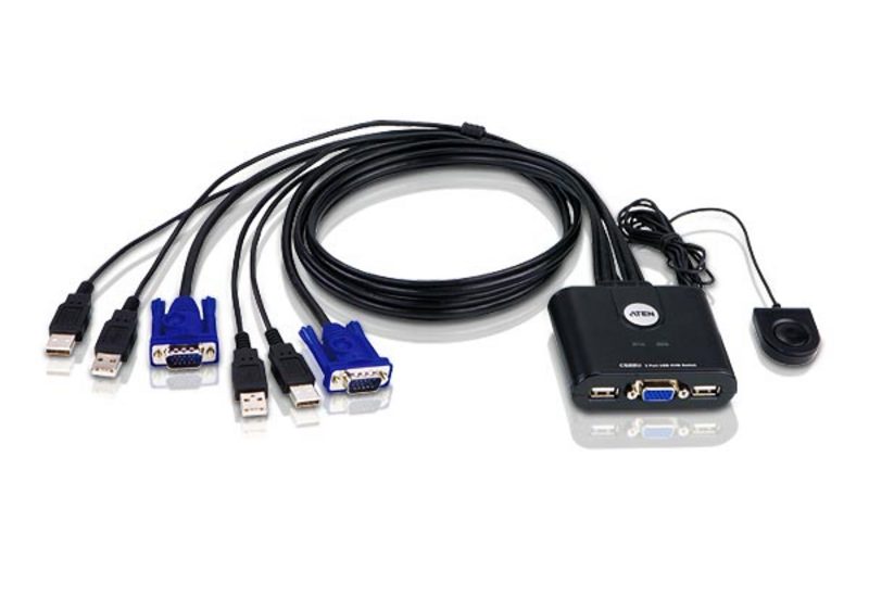 Переключатель KVM ATEN USB+VGA => 2 cpu USB+VGA, 2048x1536, , без OSD CS22U / CS22U-AT / CS22U-A7 CS22U-A7