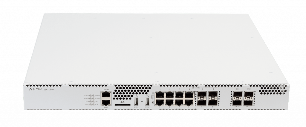 Межсетевой экран Eltex  A4, 4×10/100/1000BASE-T, 12×Combo 10/100/1000BASE-T/1000BASE-X, 4×10GBASE-R SFP+, 8 ГБ RAM, 1 ГБ NAND-Flash, 2 слота для модул ESR-1500 FSTEC #3