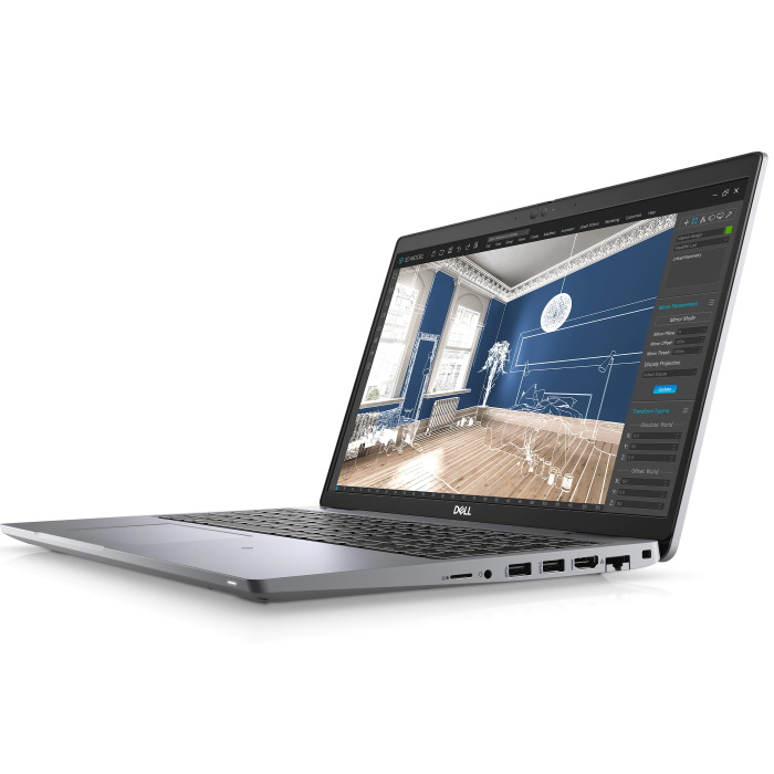 Ноутбук Dell Precision 3560 Core i7-1165G7 (2.8GHz) 15,6" FullHD WVA Antiglare 400 nits 8GB (1x8GB) DDR4 512GB SSD (M.2 PCIe) Nv Quadro T500 (2GB DDR6) 4cell (63Whr)FPR,TPM,2xThunderbolt 4,W10 Pro 3y ProS+NBD gray 3560-4500 3560-4500
