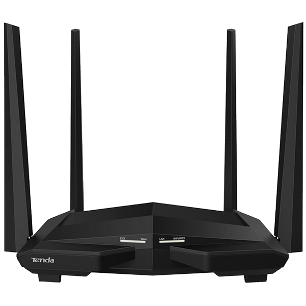 Роутер Tenda 1200Мбит/с, 3x1000 LAN, 1 WAN GE, 802.11ac стандарт. Два диапазона 2,4 ГГц и 5 ГГц AC1200 AC1200