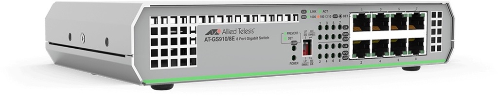 Коммутатор Allied Telesis 8 port 10/100/1000TX with external power supply EU Power Adapter AT-GS910/8E-50 AT-GS910/8E-50