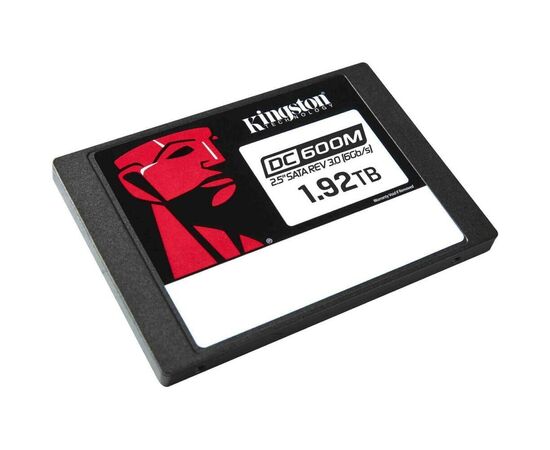 Твердотельный накопитель Kingston SSD DC600M 1920GB, 2.5" 7mm, SATA3, 3D TLC, R/W 560/530MB/s, IOPs 94 000/78 000, TBW 3504, DWPD 1 (5 лет) SEDC600M/1920G SEDC600M/1920G