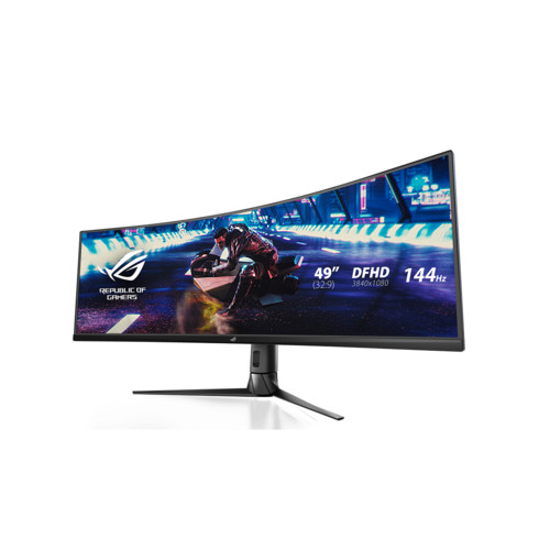 Монитор ASUS 49" ROG Strix VA LED изогнутый 3840x1080, 4ms, 450cd/m2, 178°/178°, 3000:1, HDMI*2, DP, USB-Hub, 144Hz, HDR, MM, FreeSync, Tilt, Swivel, HAS, VESA, Black, 90LM04H0-B01170 3 years XG49VQ XG49VQ